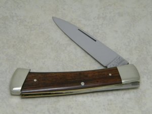 Ka-Bar KA-LOK Stainless 2228 Japan Wood Bolster Lock Locking Blade Knife c.1966-1982