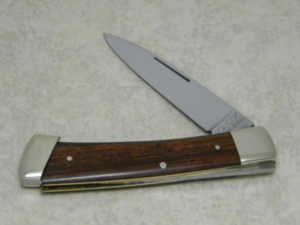 Ka-Bar KA-LOK Stainless 2228 Japan Wood Bolster Lock Locking Blade Knife c.1966-1982