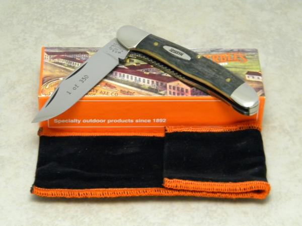 Marbles M.S.A. Co. 02 Gladstone, Mich USA Mastodon Ivory Linerlock Copperhead Knife in Box c.2002