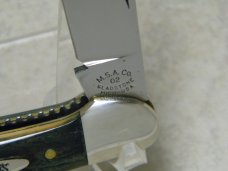 Marbles M.S.A. Co. 02 Gladstone, Mich USA Mastodon Ivory Linerlock Copperhead Knife in Box c.2002