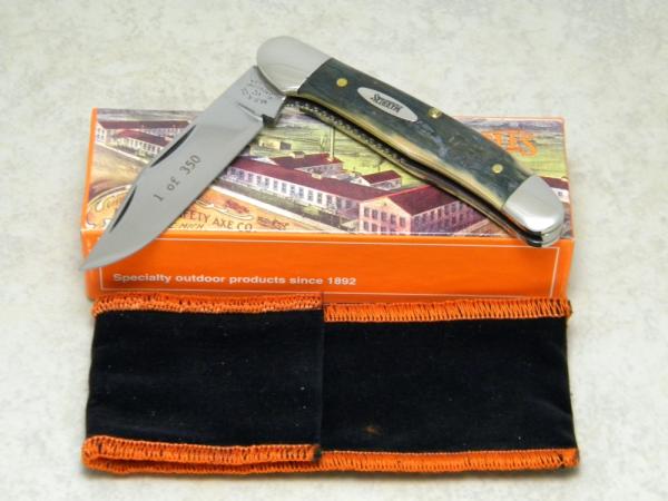 Marbles M.S.A. Co. 02 Gladstone, Mich USA Mastodon Ivory Linerlock Copperhead Knife in Box c.2002