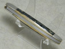 Marbles M.S.A. Co. 02 Gladstone, Mich USA Mastodon Ivory Linerlock Copperhead Knife in Box c.2002