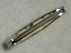 Marbles M.S.A. Co. 02 Gladstone, Mich USA Mastodon Ivory Linerlock Copperhead Knife in Box c.2002