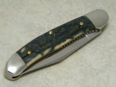 Marbles M.S.A. Co. 02 Gladstone, Mich USA Mastodon Ivory Linerlock Copperhead Knife in Box c.2002