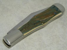 Marbles M.S.A. Co. 02 Gladstone, Mich USA Mastodon Ivory Large Coke Bottle Knife in Box c.2002