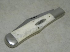 Marbles M.S.A. Co. 02 Gladstone, Mich USA Smooth Natural Bone Large Coke Bottle Knife in Box c.2002