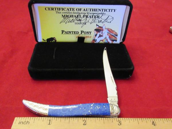 Case XX 2002 Custom Tiny Tooth Pick Turquoise By Michael Prater Painted Pony Designs Case XX 2002 Custom Tiny Tooth Pick Turquoise By Michael Prater Painted Pony Designs