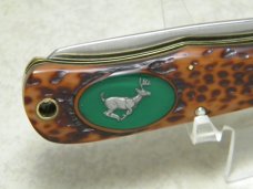 Camillus USA Delrin American Wildlife Series #10 Jumbo Trapper Knife - Running Deer c.1976 Camillus USA Delrin American Wildlife Series #10 Jumbo Trapper Knife - Running Deer c.1976