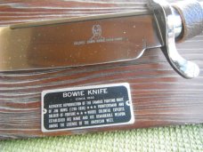  Jim Bowie Commemorative Bowie Knife. Made by Carvel Hall, USA. Nice Classic & Historic Bowie Knife!