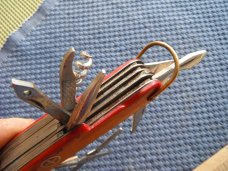 "Swiss Army" style multi tool pocket knife.  Made  in  Japan!!!