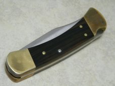 Buck 110 USA Hunter Wood Folding Lockback Knife & Pouch in Box - 3 Dot Marking c.1980-1981 Buck 110 USA Hunter Wood Folding Lockback Knife & Pouch in Box - 3 Dot Marking c.1980-1981