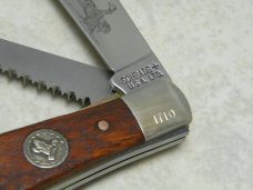 Schrade + USA LTD 2000/2001 Federal Duck Stamp Commemorative Linerlock Saw Trapper Knife in Box Schrade + USA LTD 2000/2001 Federal Duck Stamp Commemorative Linerlock Saw Trapper Knife in Box