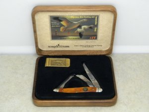 Schrade + USA LTD 2003/2004 Federal Duck Stamp Commemorative Stockman Knife in Box
