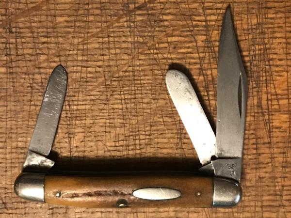 vintage PRIMBLE BELKNAP 7385 stag 3 blade stockman red stag back handle made by CASE would be 5347HP vintage PRIMBLE BELKNAP 7385 stag 3 blade stockman red stag back handle made by CASE would be 5347HP