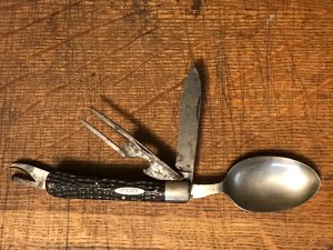 CASE TESTED XX 6452 greenbone hobo slide apart slot knife with spear master blade