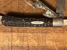 CASE TESTED XX 6452 greenbone hobo slide apart slot knife with spear master blade CASE TESTED XX 6452 greenbone hobo slide apart slot knife with spear master blade