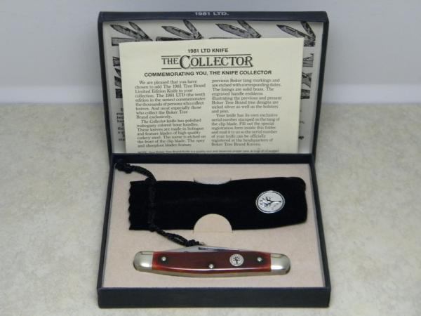 Boker Solingen Germany 1981 LTD. Red Bone "The Collector" Stockman Knife in Box