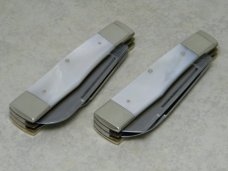 Bulldog Brand Germany Pearl Gunstock Jack Knife Set in Box c.1980-81 Bulldog Brand Germany Pearl Gunstock Jack Knife Set in Box c.1980-81
