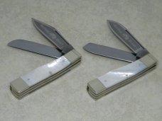 Bulldog Brand Germany Pearl Gunstock Jack Knife Set in Box c.1980-81 Bulldog Brand Germany Pearl Gunstock Jack Knife Set in Box c.1980-81
