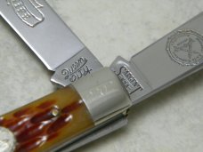 Sargent USA (Queen City) Jigged Brown Bone Trapper 1992 NKCA 1992 Club Knife