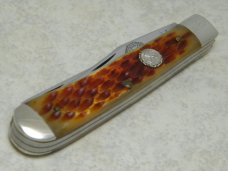 Sargent USA (Queen City) Jigged Brown Bone Trapper 1992 NKCA 1992 Club Knife