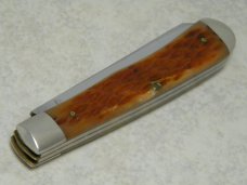 Sargent USA (Queen City) Jigged Brown Bone Trapper 1992 NKCA 1992 Club Knife