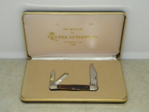Queen USA #48 Rogers Bone "Master Cutler Collection" Whittler Knife in Box Q80 Stamp Etched c.1980