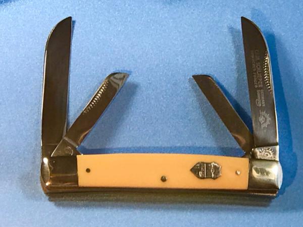 Carl Schlieper / Eye Brand 4 Blade Congress. Model # 60Y -Nice Yellow Handles -Never used or carried