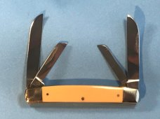 Carl Schlieper / Eye Brand 4 Blade Congress. Model # 60Y -Nice Yellow Handles -Never used or carried