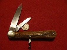 Robert Klaas Antique Kissing Crane Solingen Corkscrew Stag Handle Pocket Knife Robert Klaas Antique Kissing Crane Solingen Corkscrew Stag Handle Pocket Knife
