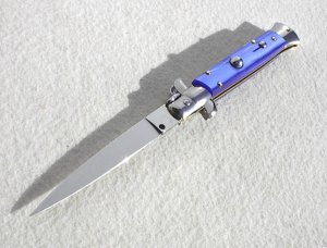 NEW 9" FRANK BELTRAME BLUE PEARL ITALIAN STILETTO FLAT GRIND BLADE