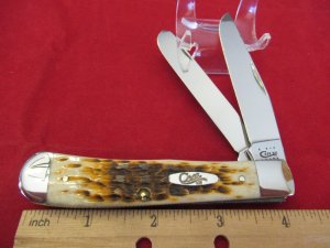 Case XX 2011 Amber Bone Trapper Pattern # 6254 SS