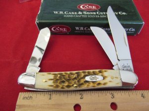 Case XX 2005 Amber Bone Stockman Pattern # 6347 SS