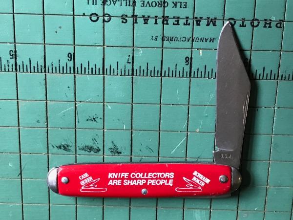 KNIFE COLLECTORS ARE SHARP PEOPLE  knife made in USA mint condition