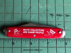 KNIFE COLLECTORS ARE SHARP PEOPLE  knife made in USA mint condition
