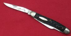 Aerial Cutlery Co. Marinette WIS. Rough Black Equal End Knife c.1912-1950