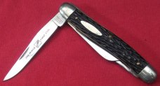 Aerial Cutlery Co. Marinette WIS. Rough Black Equal End Knife c.1912-1950