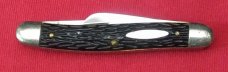 Aerial Cutlery Co. Marinette WIS. Rough Black Equal End Knife c.1912-1950
