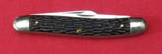 Aerial Cutlery Co. Marinette WIS. Rough Black Equal End Knife c.1912-1950