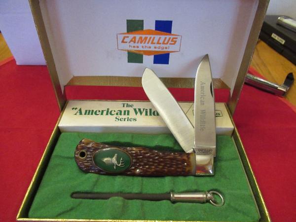 Camillus 1976 Jumbo Trapper 1st Edition The American Wildlife Series Buck Deer