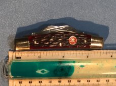 Vintage NOS, J A Henckels, 4 Blade Congress Knife w Nice Red PickBone Handles +NOS Vintage NOS, J A Henckels, 4 Blade Congress Knife w Nice Red PickBone Handles +NOS