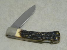 Schrade + USA LTD Texas Ranger Staglon Lockback Knife and Pouch in Box Schrade + USA LTD Texas Ranger Staglon Lockback Knife and Pouch in Box