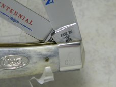 Case XX SS USA 3 Dot (1987) Blue Bone B254 SS Michigan Sesquicentennial Trapper Knife in Box Case XX SS USA 3 Dot (1987) Blue Bone B254 SS Michigan Sesquicentennial Trapper Knife in Box