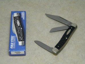 Cold Steel Made in USA by Camillus Carbon V Jigged Black Classic Stockman Knife in Box