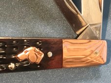 Ka-Bar 2 Blade Dog Head Coppersmith Barlow Pocket Knife w/ Dark Brown Jigged Bone Handles -NOS & Mnt Ka-Bar 2 Blade Dog Head Coppersmith Barlow Pocket Knife w/ Dark Brown Jigged Bone Handles -NOS & Mnt