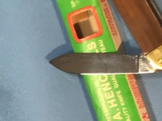 Vintage Henckels International Single Blade Cigar Style Knife with wood'ish or synthetic handle -NOS Vintage Henckels International Single Blade Cigar Style Knife with wood'ish or synthetic handle -NOS