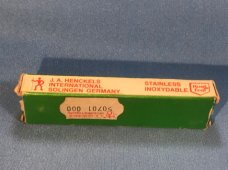 Vintage Henckels International Single Blade Cigar Style Knife with wood'ish or synthetic handle -NOS Vintage Henckels International Single Blade Cigar Style Knife with wood'ish or synthetic handle -NOS