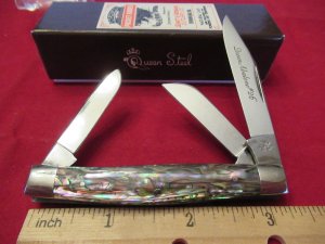 Queen Cutlery Abalone Pattern # 26 Stockman