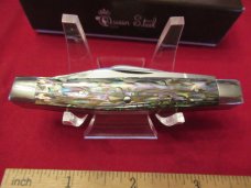Queen Cutlery Abalone Pattern # 26 Stockman Queen Cutlery Abalone Pattern # 26 Stockman