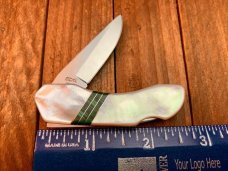 Lakota Teal Made by Moki in Seki Japan Pearl and Malachite w/ Nickel Silver Spacers